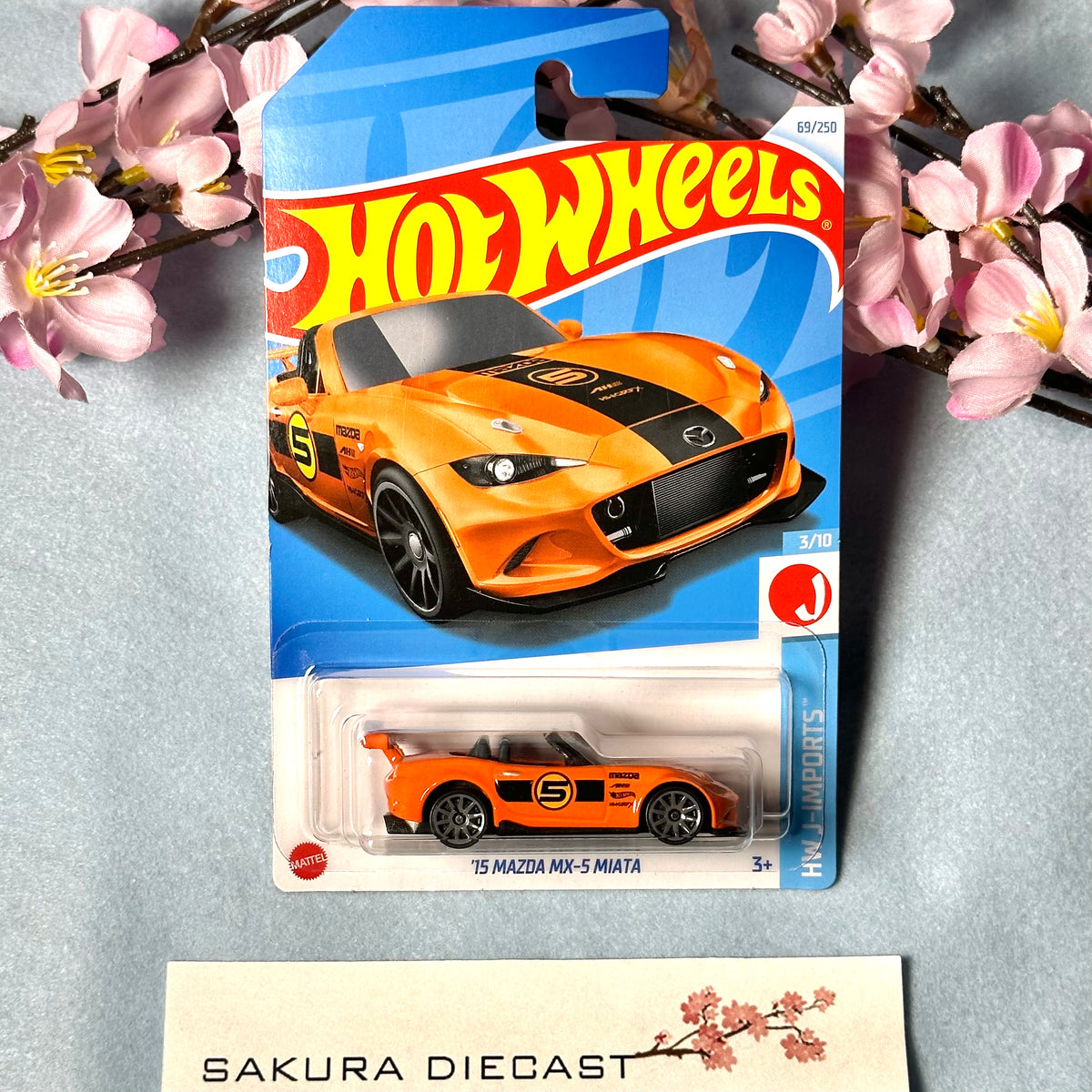 1/64 Hot Wheels '15 Mazda MX-5 Miata (orange) – Sakura Diecast