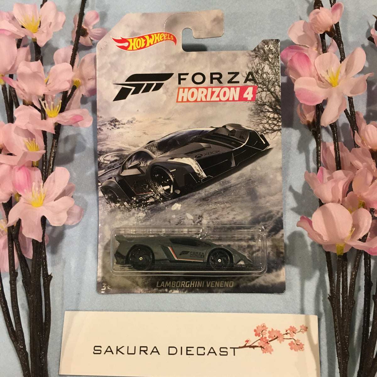 1 64 Hot Wheels Forza Horizon 4 Lamborghini Veneno Sakura Diecast