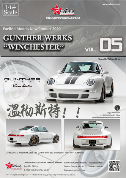 1/64 FuelMe Porsche 911 (993) Gunther Werks (Winchester)