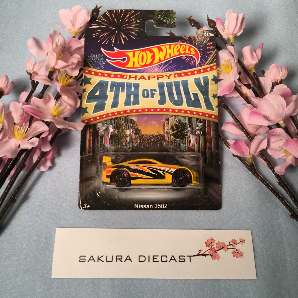 ★★限定1セット★★ジサクラコレクション 1/64 Hot Wheels 4th of July - Nissan 350Z – Sakura Diecast