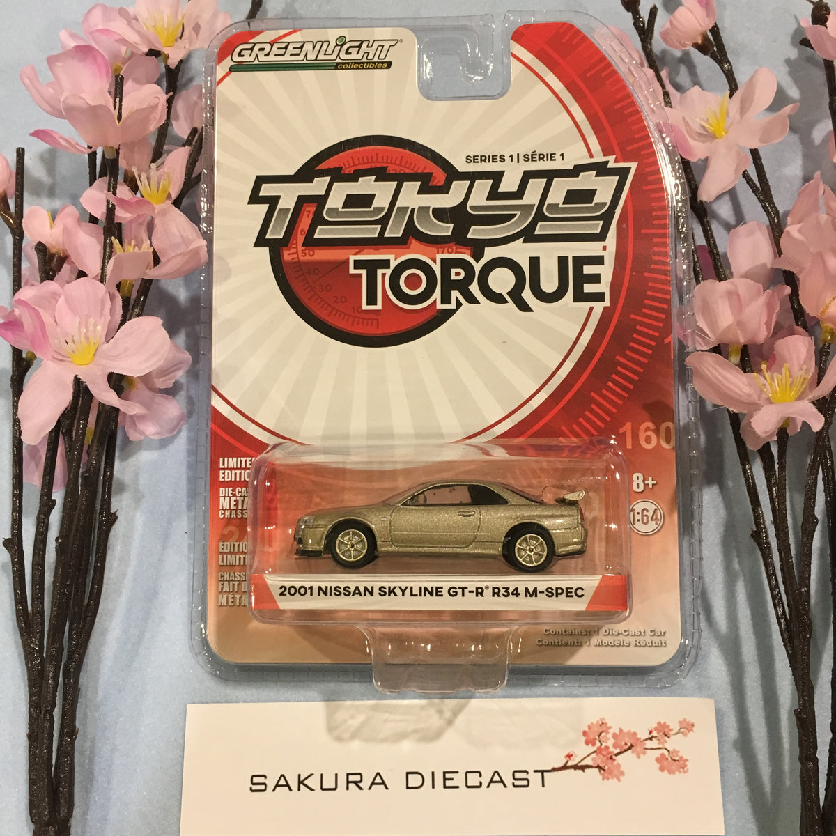 1/64 Greenlight Tokyo Torque Series 1 - 2001 Nissan Skyline GT-R