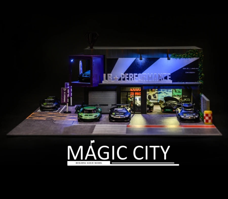 1/64 Magic City LB Performance Garage Diorama Kit – Sakura