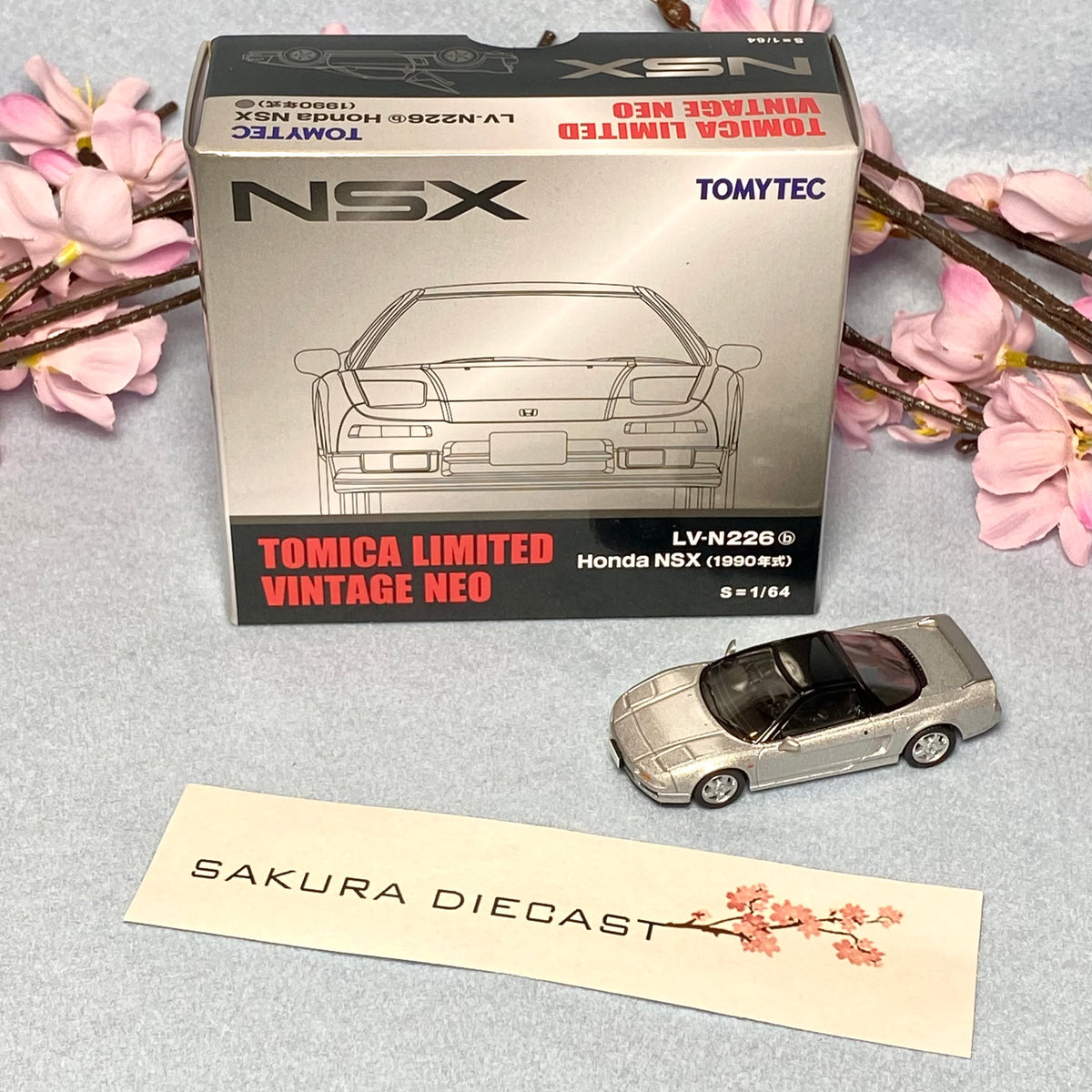 小物 TOMO 1/64 Tomica Limited Vintage Neo Honda NSX (silver) – Sakura Diecast