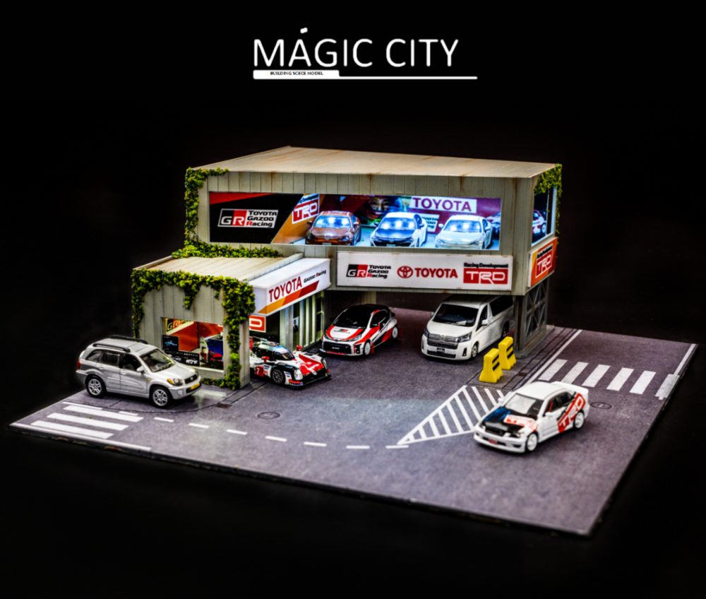 1/64 Magic City Toyota Shop Double Level Diorama Kit