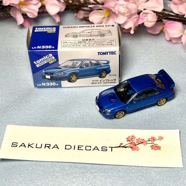 1/64 Tomica Limited Vintage Neo Subaru Impreza WRX STI blobeye (blue)