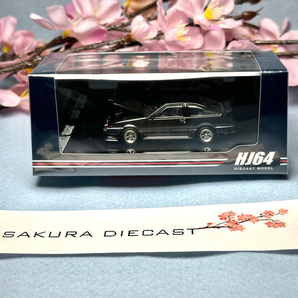 1/64 HobbyJapan Toyota Sprinter Trueno AE86 Late Version JDM Style (black)