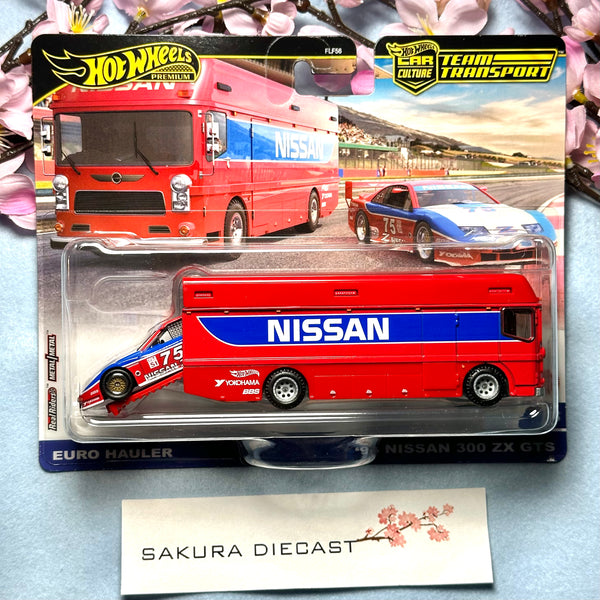 1/64 Hot Wheels Car Culture Team Transport - ‘94 Nissan 300ZX GTS and Euro Hauler