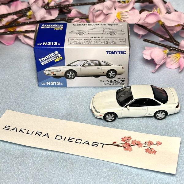 1/64 Tomica Limited Vintage Neo Nissan Silvia K’s TypeS 240SX S14 zenki (white)