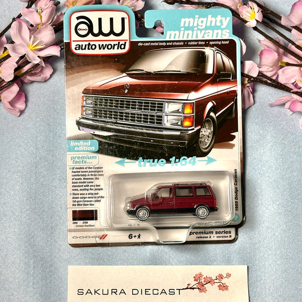 1/64 Auto World 1985 Dodge Caravan (red)