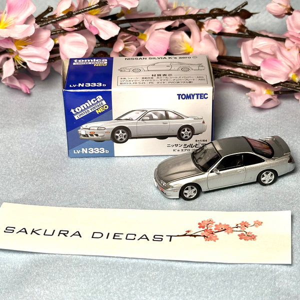 1/64 Tomica Limited Vintage Neo Nissan Silvia K’s aero 240SX S14 zenki (silver)