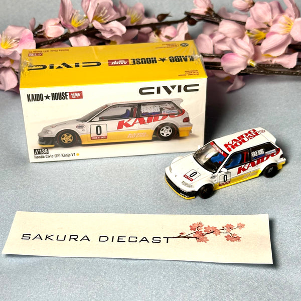 [OPEN BOX] 1/64 Mini GT Kaido-House Honda Civic (EF) Kanjo V1 139