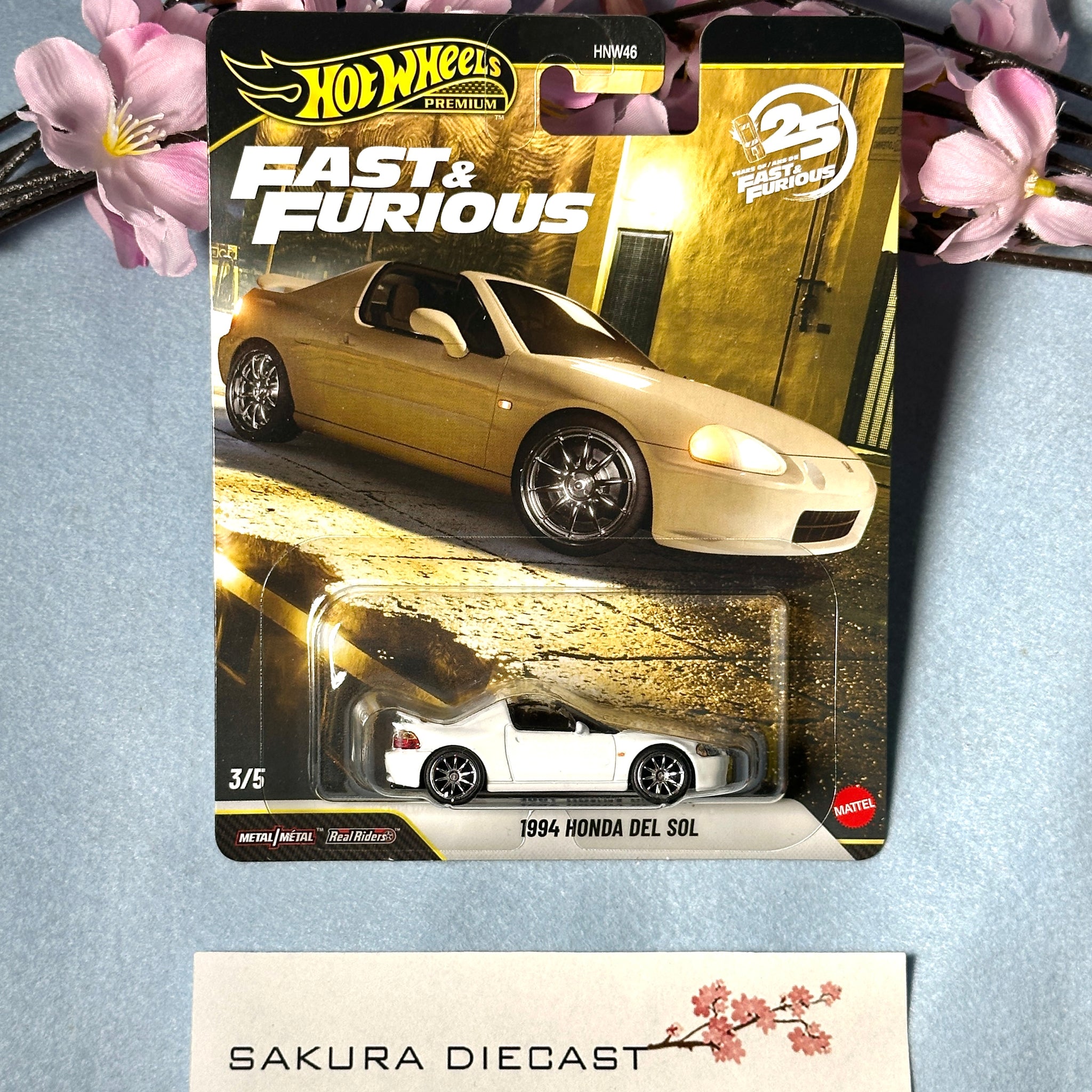 1/64 Hot Wheels Premium Fast & Furious - 1994 Honda Del Sol