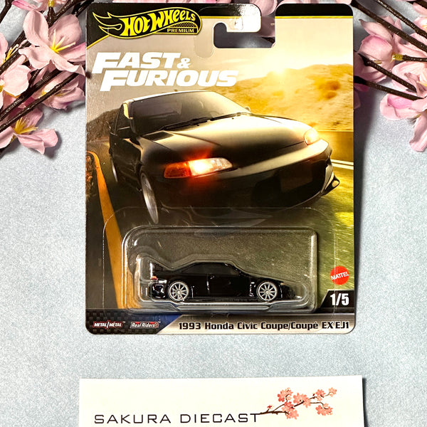 1/64 Hot Wheels Premium Fast & Furious - Honda Civic Coupe EX EJ1