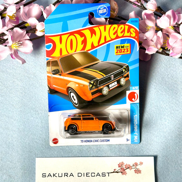 1/64 Hot Wheels ‘73 Honda Civic Custom (orange)