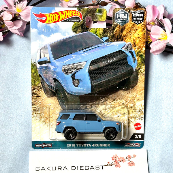 1 64 Hot Wheels Car Culture HW Off Road 2018 Toyota 4Runner Sakura Diecast