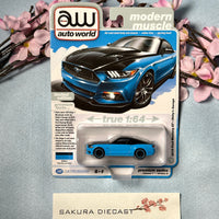 1/64 Auto World 2015 Ford Mustang GT Petty’s Garage (blue)