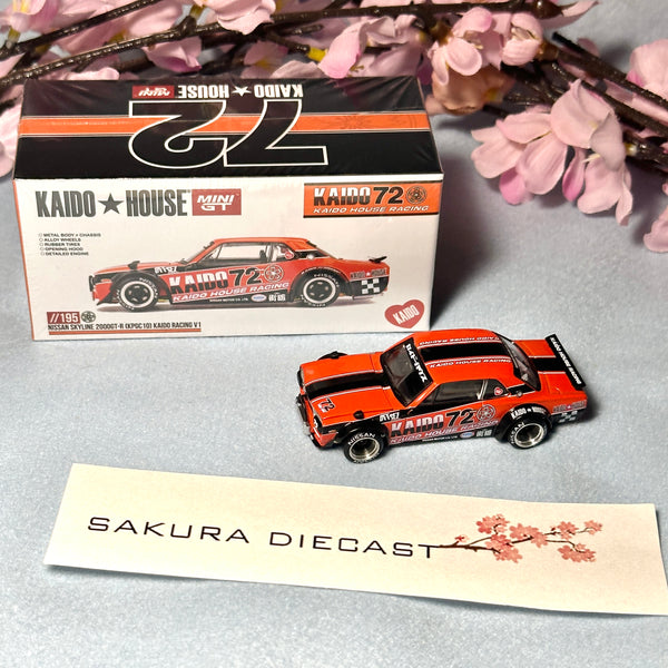 1/64 Mini GT Kaido-House Nissan Skyline 2000GTR GT-R KPGC10 Kaido Racing V1 195