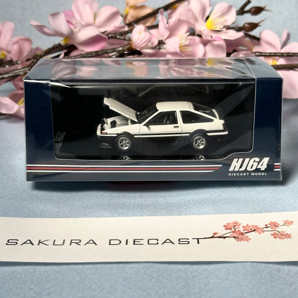 1/64 HobbyJapan Toyota Sprinter Trueno AE86 Late Version JDM Style (white)