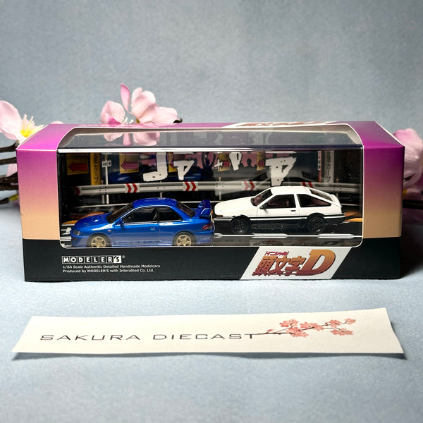 1/64 Modeler's Initial D Vol.22 Subaru Impreza WRX and Toyota AE86