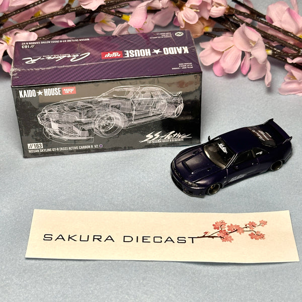 1/64 Mini GT Kaido-House Nissan Skyline GTR GT-R R33 Active Carbon R V2 163
