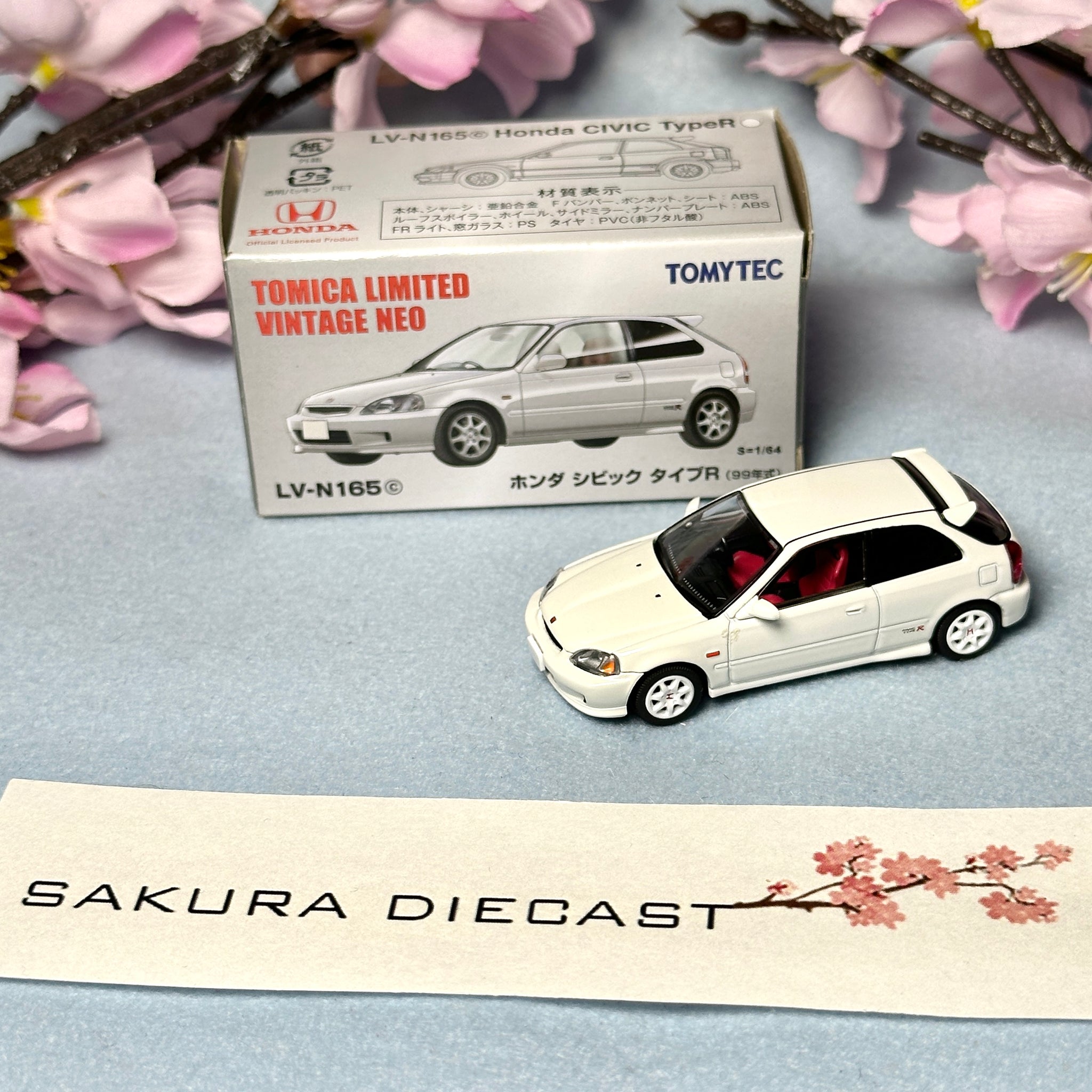 1/64 Tomica Limited Vintage Neo Honda Civic EK Type R – Sakura Diecast