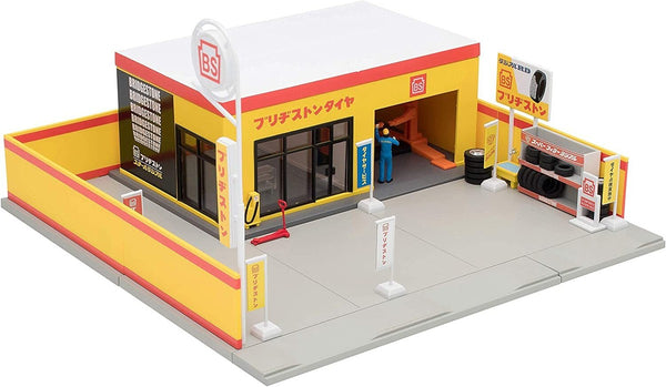 1/64 Tomicarama Tomica Limited Vintage Bridgestone Tire Shop diorama