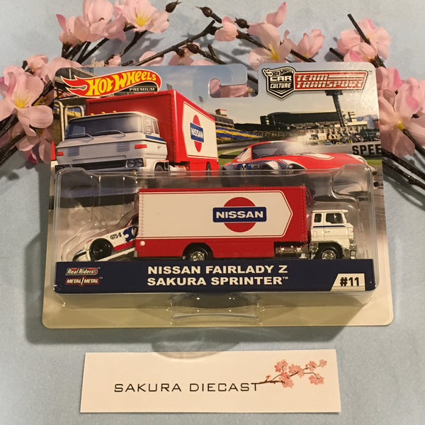 1/64 Hot Wheels Car Culture Team Transport - Nissan Fairlady Z and Sakura Sprinter