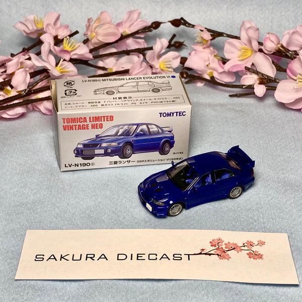1/64 Tomica Limited Vintage Neo Mitsubishi Lancer Evolution VI (blue)