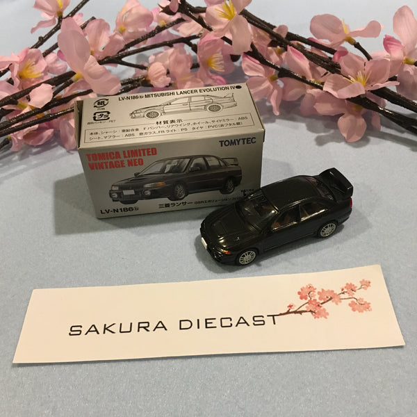 1/64 Tomica Limited Vintage Neo Mitsubishi Lancer Evolution IV (dark grey)