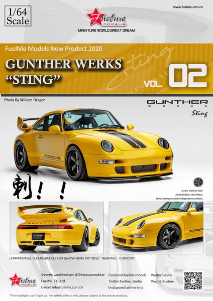 1/64 FuelMe Porsche 911 (993) Gunther Works (Sting)
