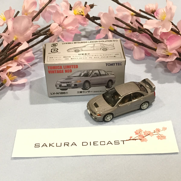1/64 Tomica Limited Vintage Neo Mitsubishi Lancer Evolution IV (light grey)