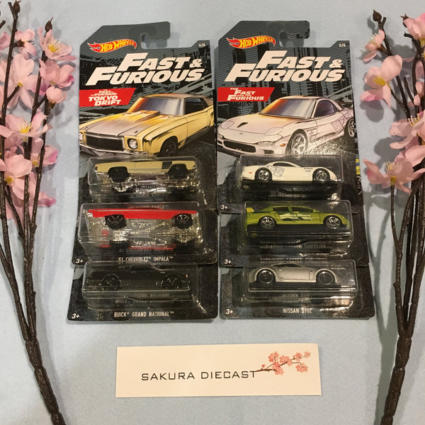1 64 Hot Wheels Fast and Furious set 2019 mix Sakura Diecast