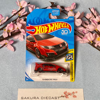 1/64 Hot Wheels ‘16 Honda Civic Type R (red)