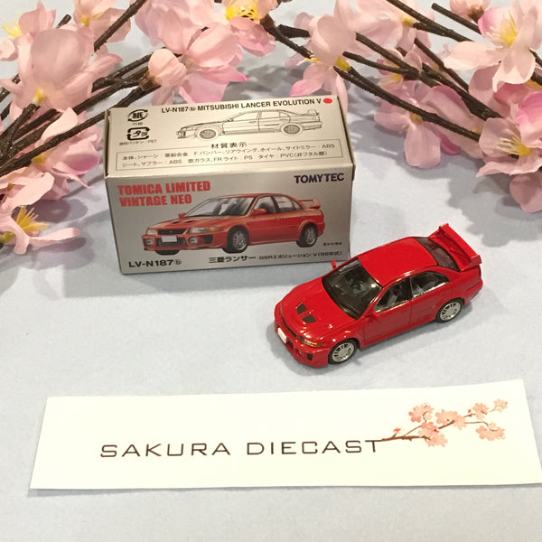 1/64 Tomica Limited Vintage Neo Mitsubishi Lancer Evolution V (red)