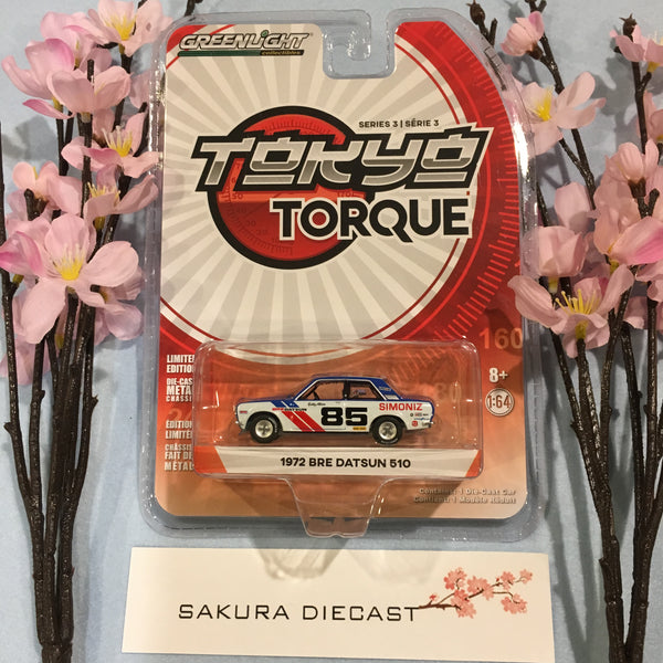 1/64 Greenlight Tokyo Torque Series 3 - 1972 BRE Datsun 510