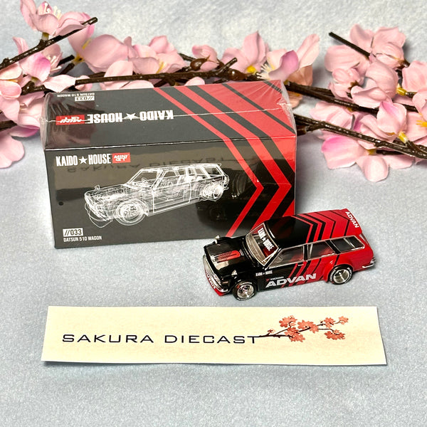 1/64 Mini GT Kaido-House Datsun 510 Wagon 033 (Advan) – Sakura Diecast