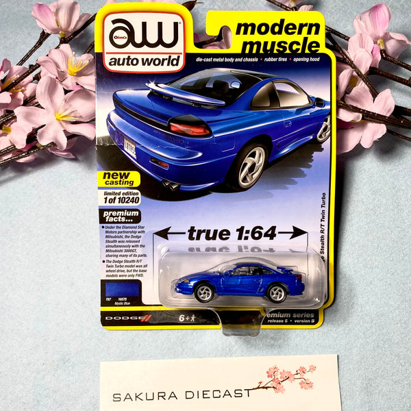 1/64 Auto World 1991 Dodge Stealth R/T Twin Turbo (blue)