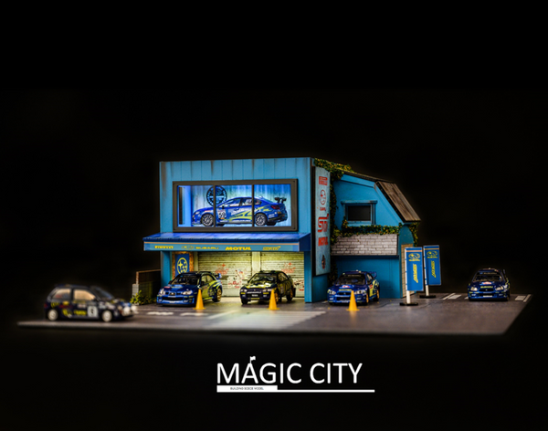 1/64 Magic City Subaru Garage Diorama Kit