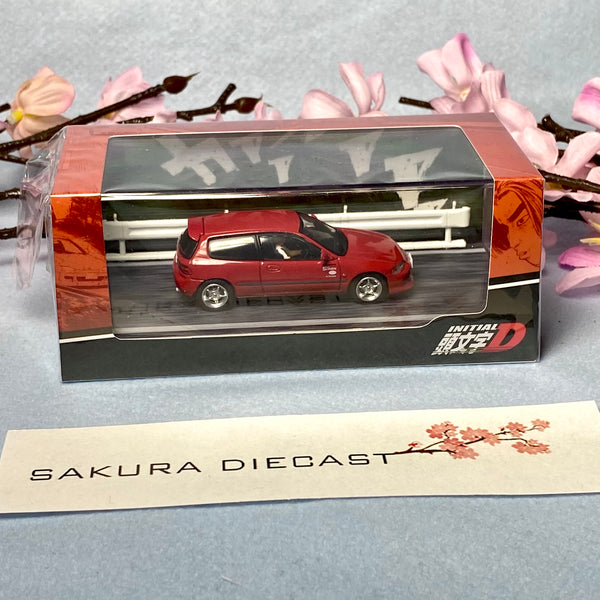 1/64 HobbyJapan Honda Civic EG6 Night Kids Shingo Shoji Initial D Diorama Set