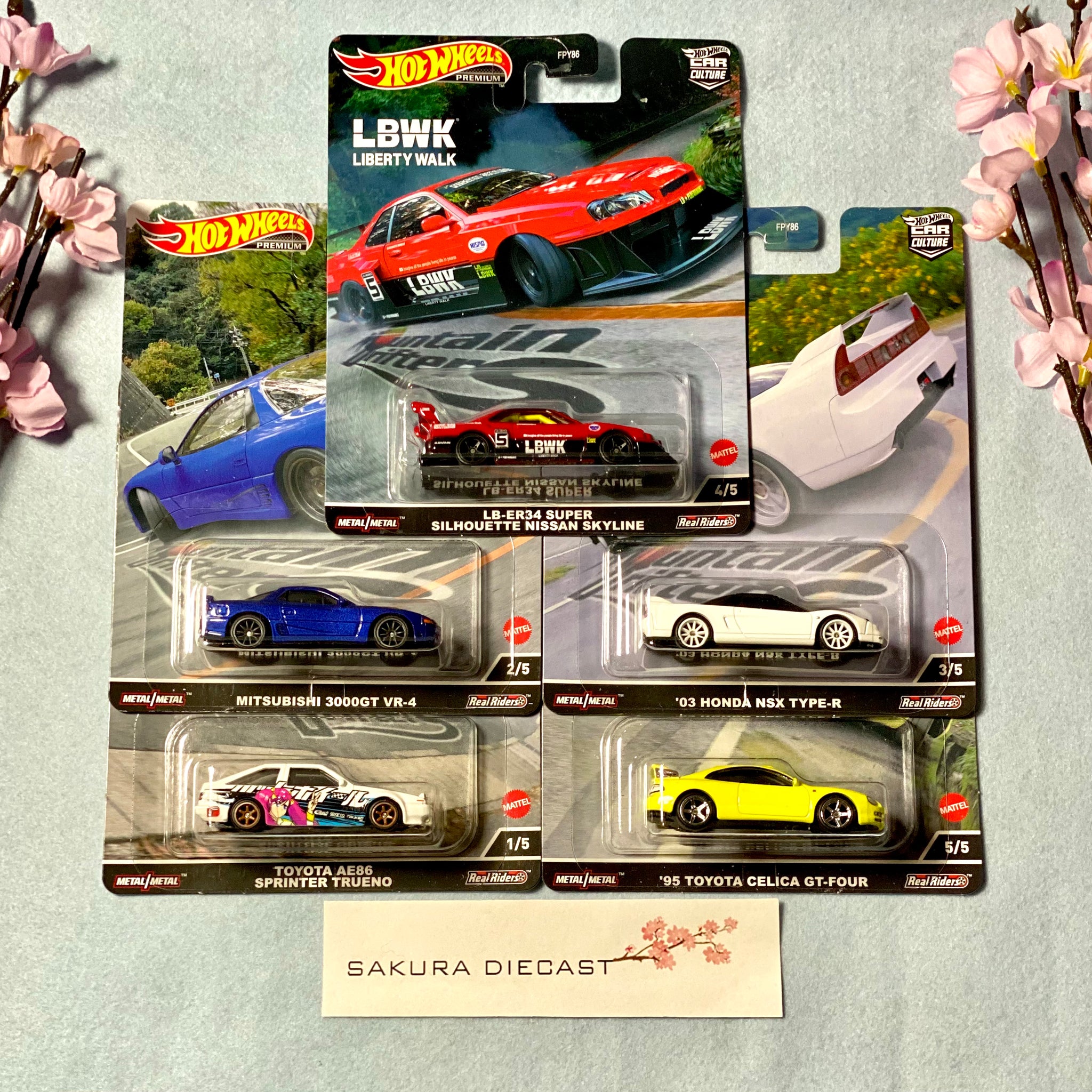 1/64 Hot Wheels Car Culture - Mountain Drifters set – Sakura 1/64 Hot Wheels Car Culture - Mountain Drifters set – Sakura
