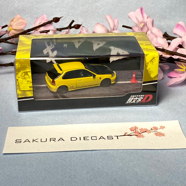 1/64 HobbyJapan Honda Civic EK9 Toudou School Tomoyuki Tachi Initial D Diorama Set