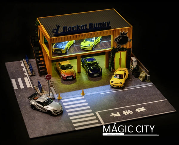 1/64 Magic City Rocket Bunny Garage Diorama Kit