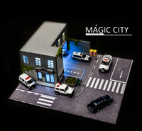 1/64 Magic City Japan Police Station Double Level Diorama Kit