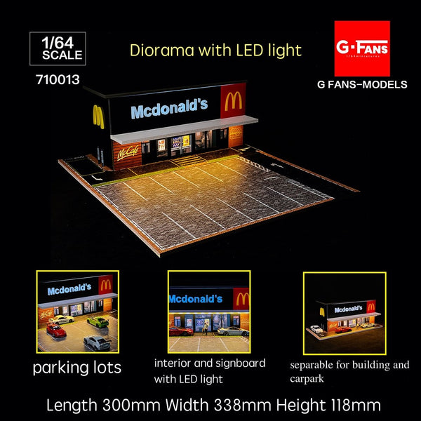1/64 G-Fans Fast Food Restaurant Diorama Kit (A)
